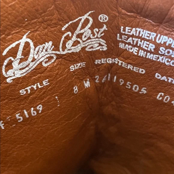 Dan Post Brown and Red Heeled Boots - Picture 5 of 7